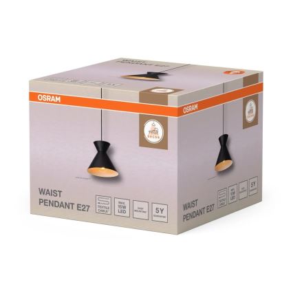 Osram - Pakaramā lampa ar kabeli DECOR WAIST 1xE27/40W/230V melna