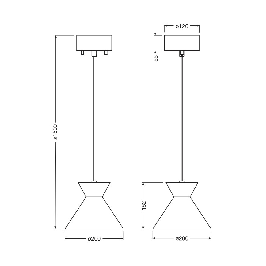 Osram - Pakaramā lampa ar kabeli DECOR WAIST 1xE27/40W/230V melna