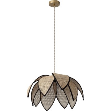 Osram - Pakaramā lampa uz kabeļa DECOR RATTAN 1xE27/15W/230V Ø 48 cm bēša/melna