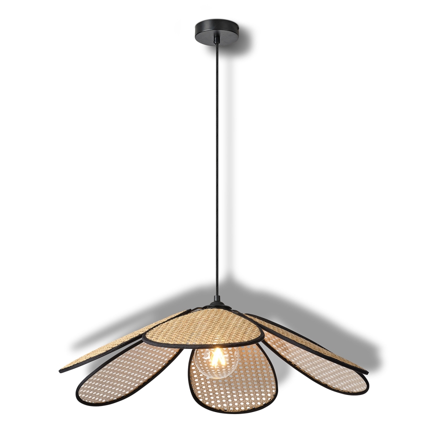 Osram - Pakaramā lustra ar vadu DECOR RATTAN 1xE27/15W/230V Ø 69 cm bēša/melna