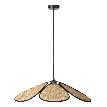 Osram - Pakaramā lustra ar vadu DECOR RATTAN 1xE27/15W/230V Ø 69 cm bēša/melna