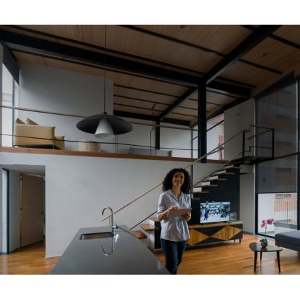 Osram - Pakaramais gaismeklis uz vada DECOR FLYING MUSHROOM 1xE27/25W/230V Ø 50 cm melns