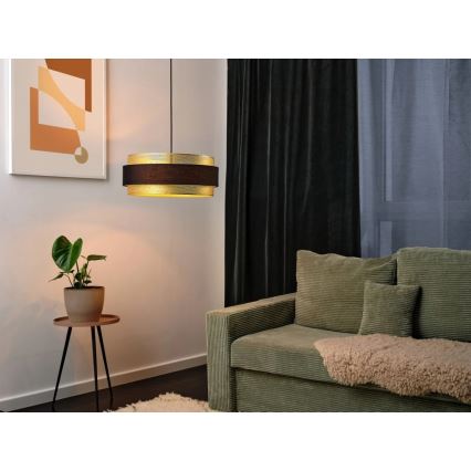 Osram - Pakarams gaismeklis uz kabeļa DECOR HORNET 3xE27/10W/230V Ø 50 cm melna/zelta