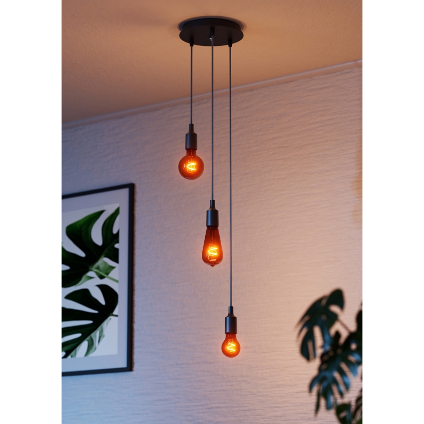 Osram - PENDULUM BELL strāvas kabelis 1xE27/15W/230V melns