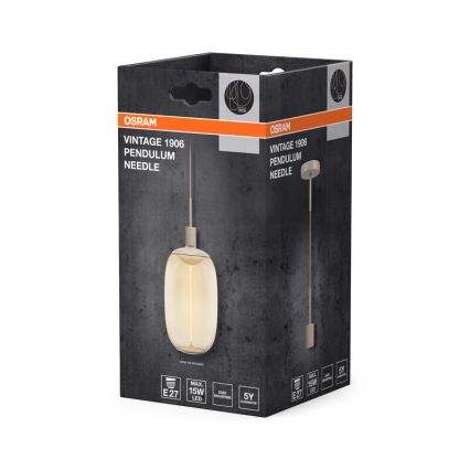 Osram - PENDULUM NEEDLE strāvas kabelis 1xE27/15W/230V bēšs