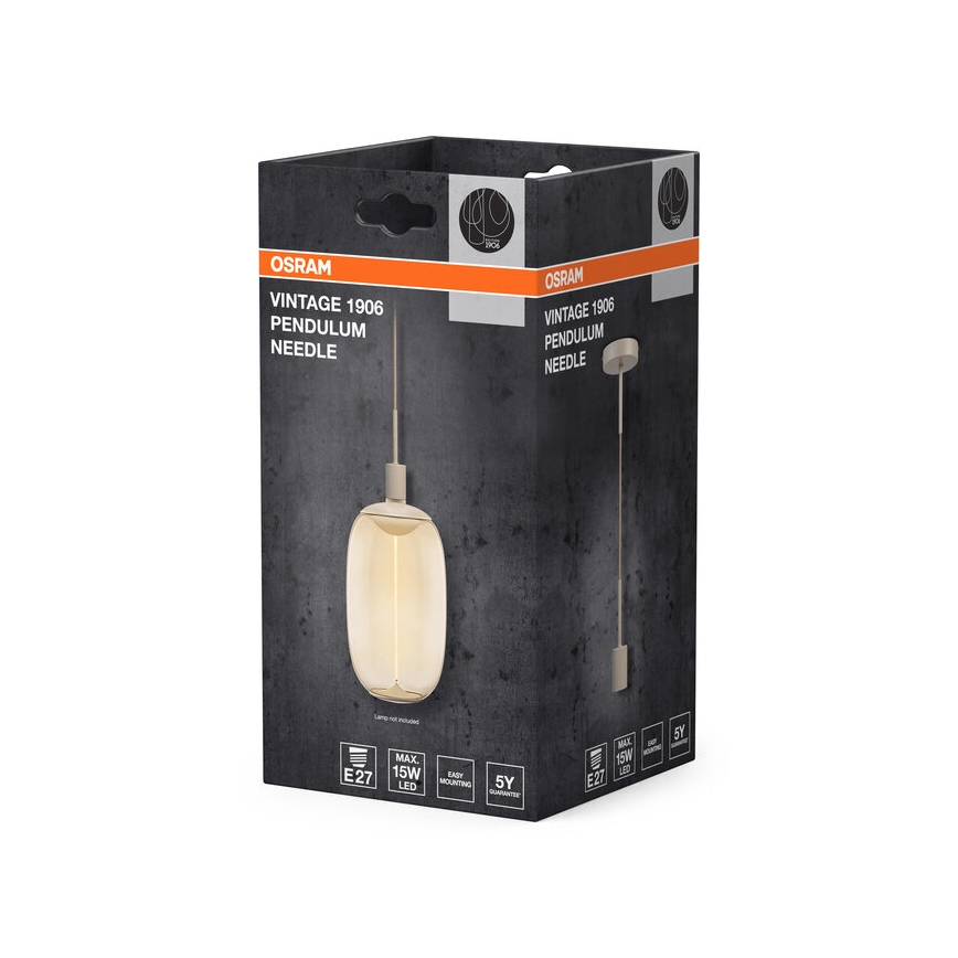 Osram - PENDULUM NEEDLE strāvas kabelis 1xE27/15W/230V bēšs