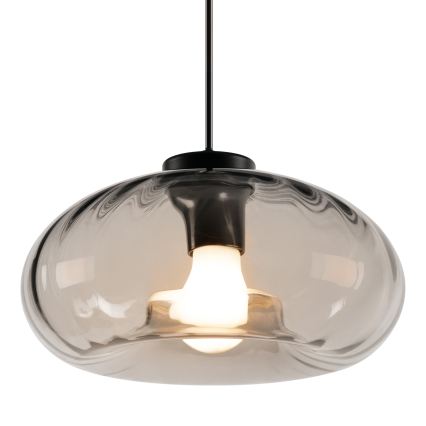 Osram - Piekaramā lampa uz troses DECOR SMOKE 1xE27/12W/230V Ø 28 cm melna/dūmota pelēka