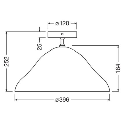 Osram - Piestiprināma griestu lampa LOTUS LEAF 1xE27/9W/230V Ø 39,6 cm