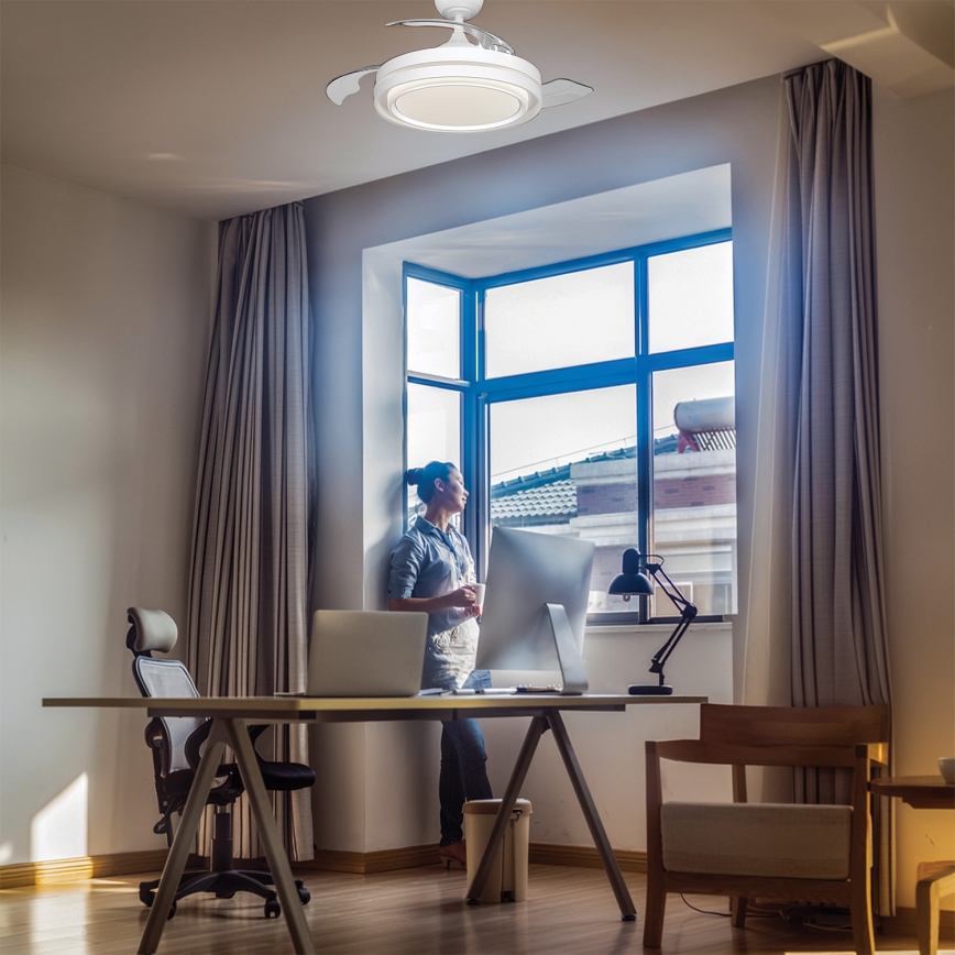 Osram - LED griestu lampa ar regulējamu spilgtumu un ventilatoru PONIENTE LED/36W/230V 3000/4000/6500K + tālvadība