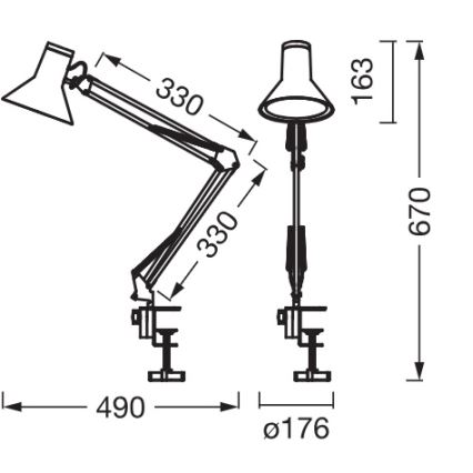 Osram - regulējama LED galda lampa ar skavu OFFICE LINE LED/9W/230V 3000K balta