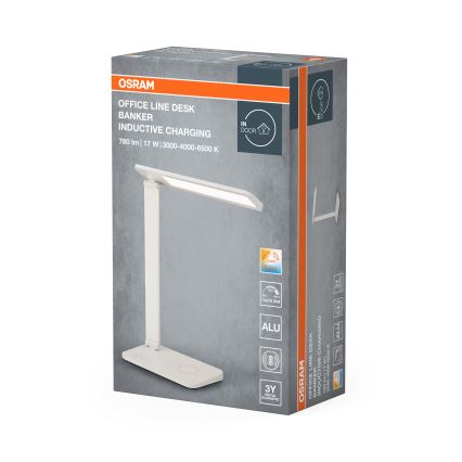 Osram - LED regulējama galda lampa OFFICE LINE LED/17W/230V 3000/4000/6500K balta