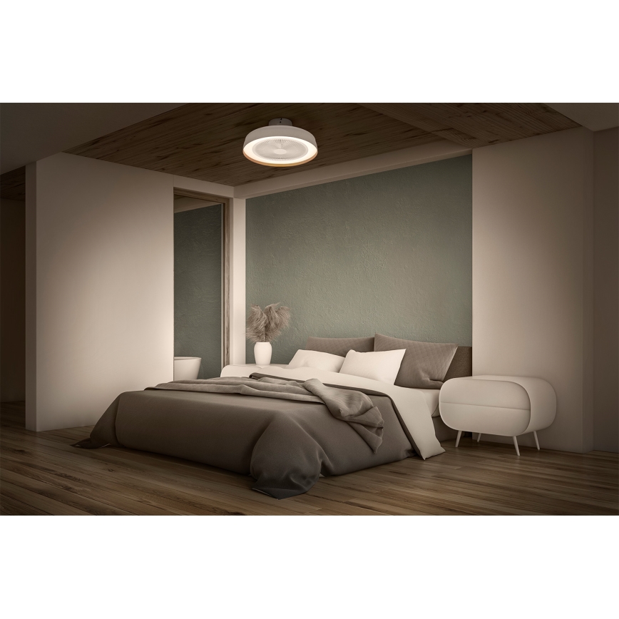 Osram - LED aptumšojams griestu gaismeklis ar ventilatoru CEILING FAN LED/49W/230V 2700-6500K balta/zelta + tālvadība