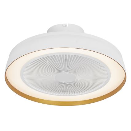 Osram - LED aptumšojams griestu gaismeklis ar ventilatoru CEILING FAN LED/49W/230V 2700-6500K balta/zelta + tālvadība
