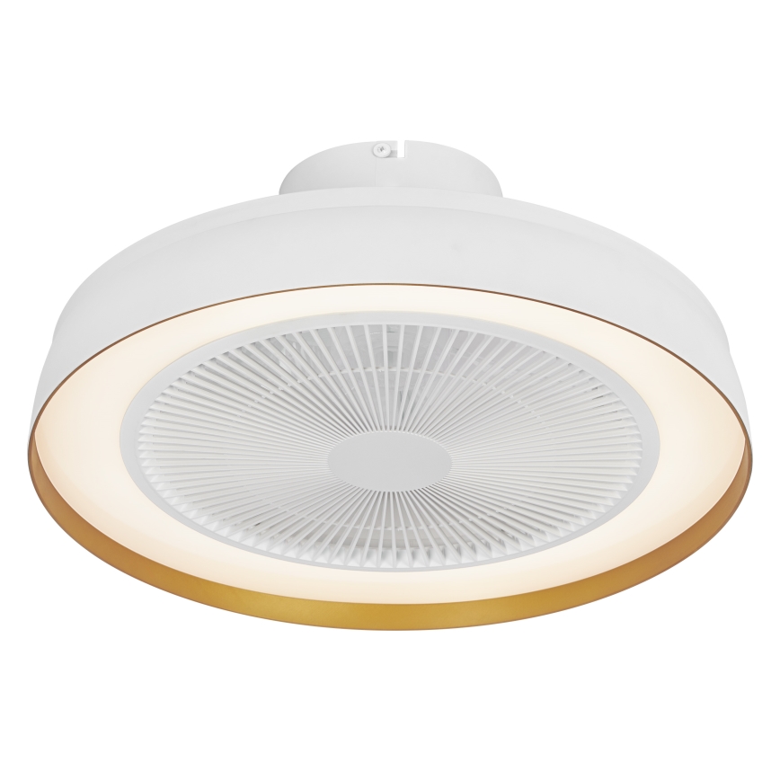 Osram - LED aptumšojams griestu gaismeklis ar ventilatoru CEILING FAN LED/49W/230V 2700-6500K balta/zelta + tālvadība