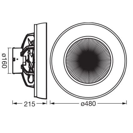 Osram - LED aptumšojams griestu gaismeklis ar ventilatoru CEILING FAN LED/49W/230V 2700-6500K balta/zelta + tālvadība