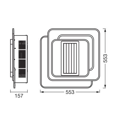 Osram - LED dimējama griestu lampa ar ventilatoru CEILING FAN LED/55W/230V 3000-6500K balta + tālvadība