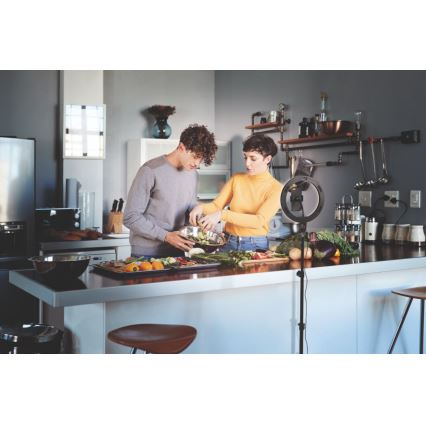 Osram - regulējama LED lampa ar statīvu un turētāju vlogošanai LED/6W/USB 210 mAh