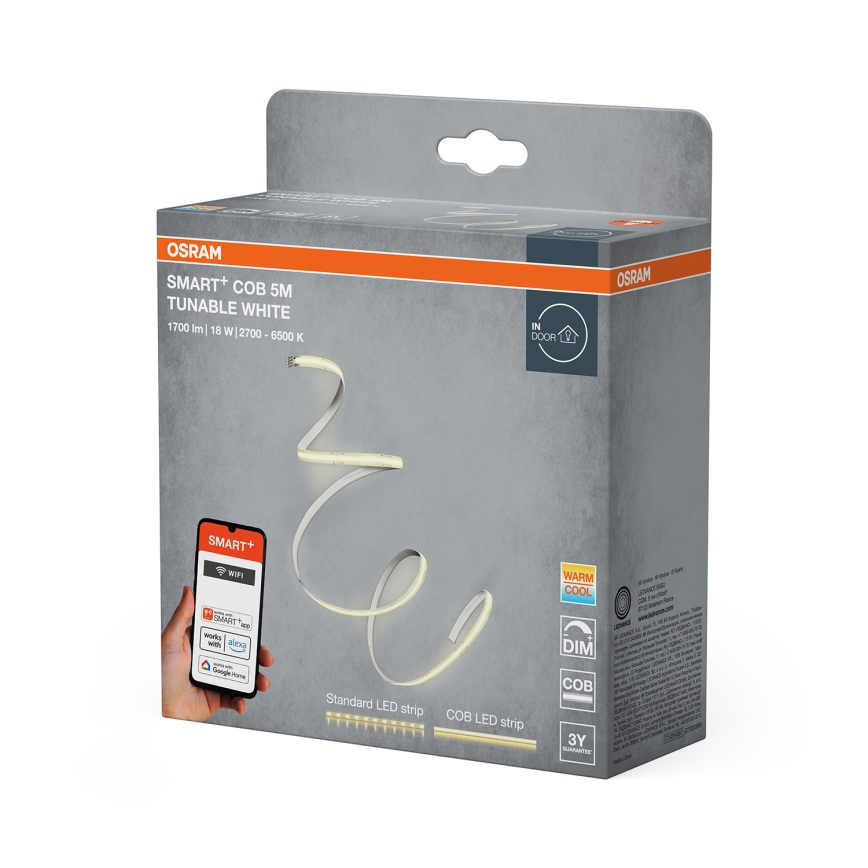 Osram - Regulējama LED lente SMART+ COB 5m LED/18W/230V 2700-6500K Wi-Fi