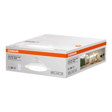 Osram - Regulējams LED gaismeklis ar ventilatoru WING LED/36W/230V 3000/4000/6000K +DO