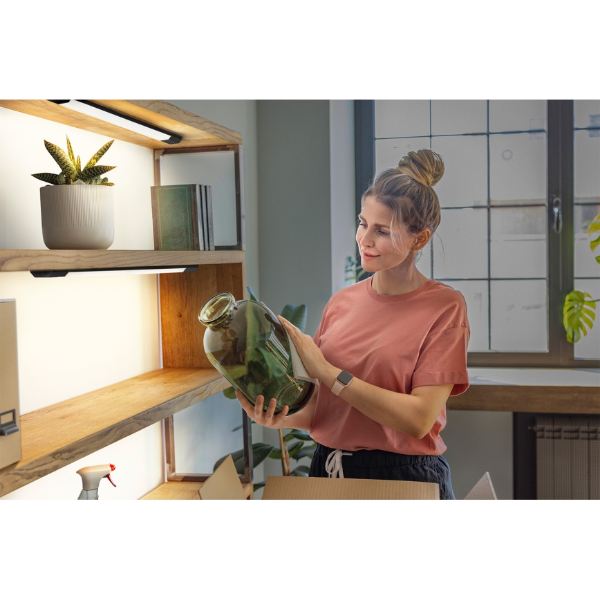 Osram - LED aptumšojams gaismeklis zem skapja ar kustības sensoru LINEAR EDGE LED/8W/230V 3000/4000/6500K 50 cm melns