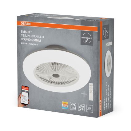 Osram - SMART+ regulējama LED griestu lampa ar ventilatoru LED/75W/230V 3000-6500K Wi-Fi + tālvadība