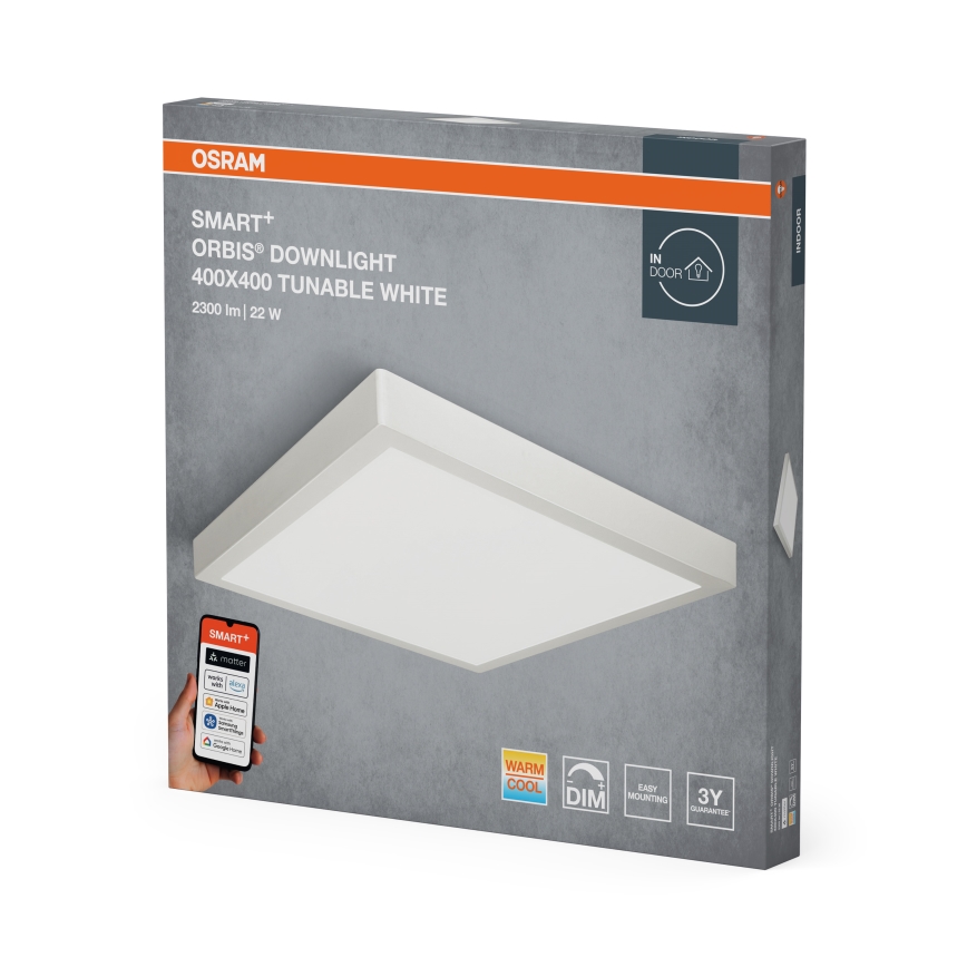 Osram - LED dimmējams griestu gaismeklis SMART+ DOWNLIGHT LED/22W/230V 40x40 cm 3000-6500K Wi-Fi