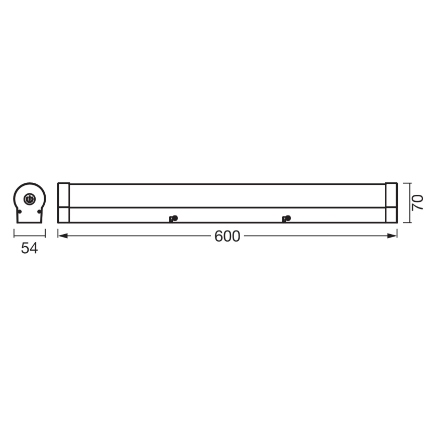 Osram - Dimerējams LED spoguļa apgaismojums ORBIS TUBE LED/12W/230V 60 cm IP44 spīdīgs hroms
