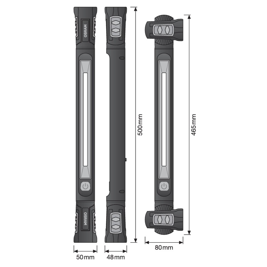 Osram - LED regulējams uzlādējamais lukturis LEDINSPECT UTILITY1000 LED/19W/7,4V