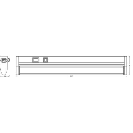 Osram - LED dimmējams skapja apakšējais gaismeklis LINEAR TURN LED/6W/230V 3000/4000/6500K 35 cm balts