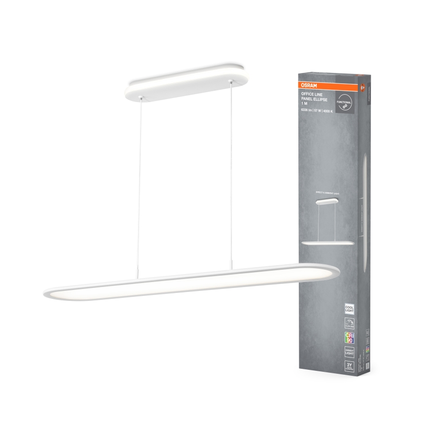 Osram - dimējama LED lustra uz troses OFFICE LINE LED/57W/230V 4000K 100 cm CRI 90 balta