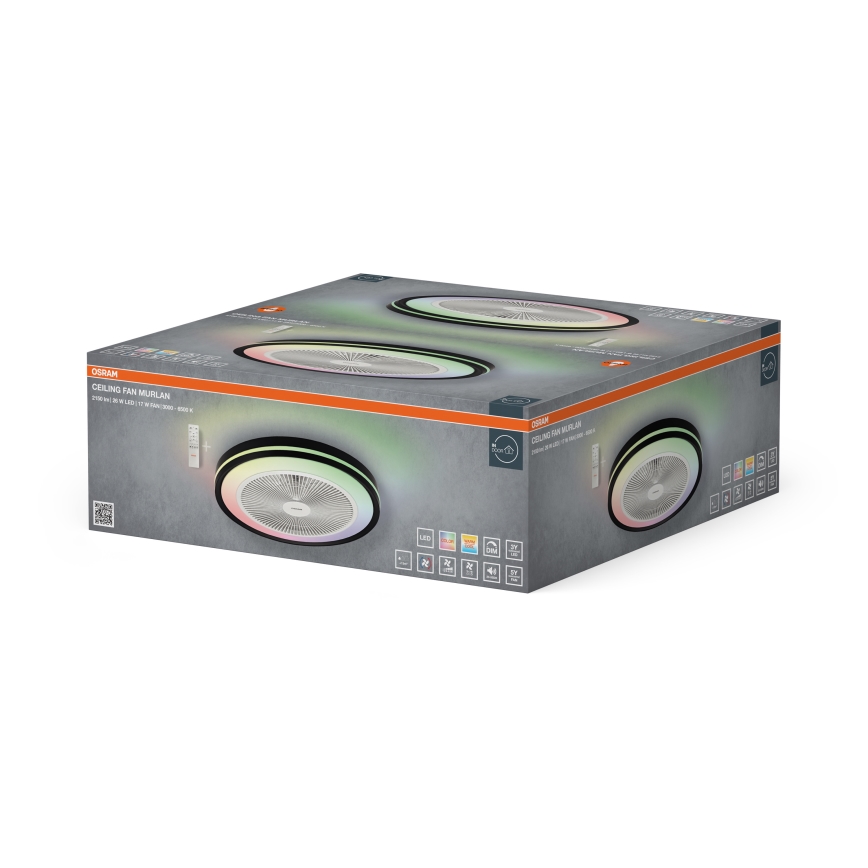 Osram - Aptumšojams LED griestu gaismeklis ar ventilatoru MURLAN LED/26W/230V 3000-6500K + tālvadība
