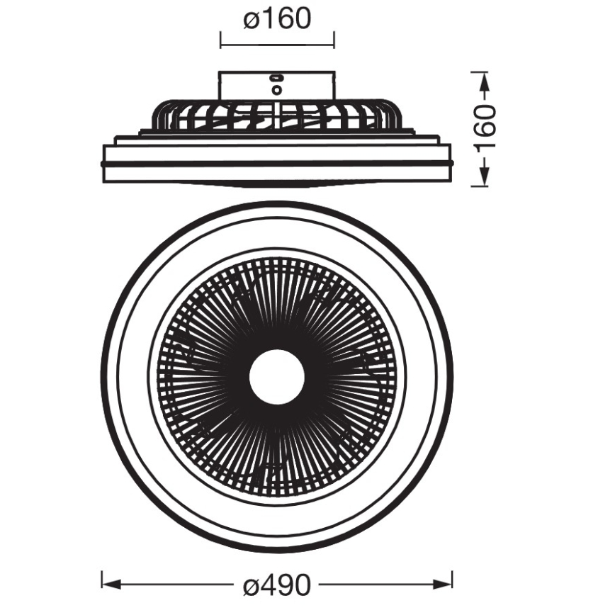 Osram - Aptumšojams LED griestu gaismeklis ar ventilatoru MURLAN LED/26W/230V 3000-6500K + tālvadība