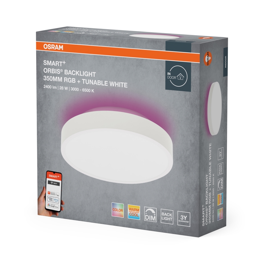 Osram - LED RGBW regulējama griestu lampa SMART+ ORBIS LED/28W/230V Ø 35 cm 2700-6500K Wi-Fi