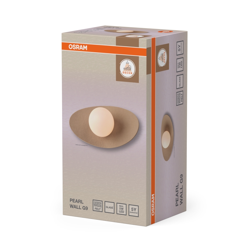 Osram - sienas gaismeklis DECOR PEARL 1xG9/5W/230V bēšs