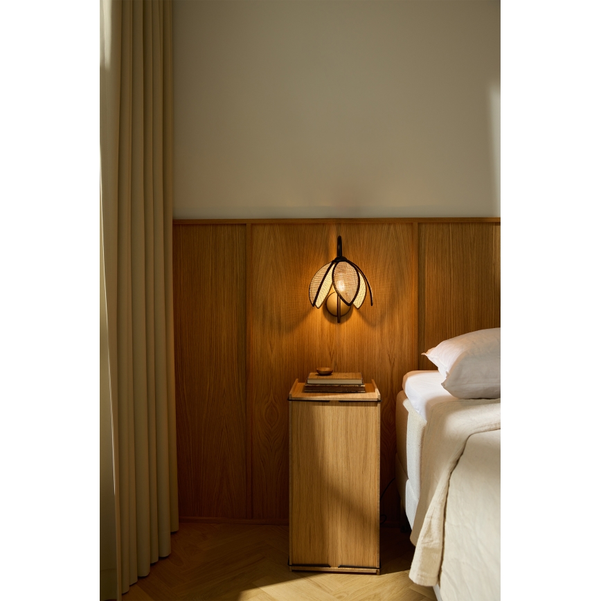 Osram - sienas gaismeklis DECOR RATTAN 1xE27/15W/230V bēšs/melns