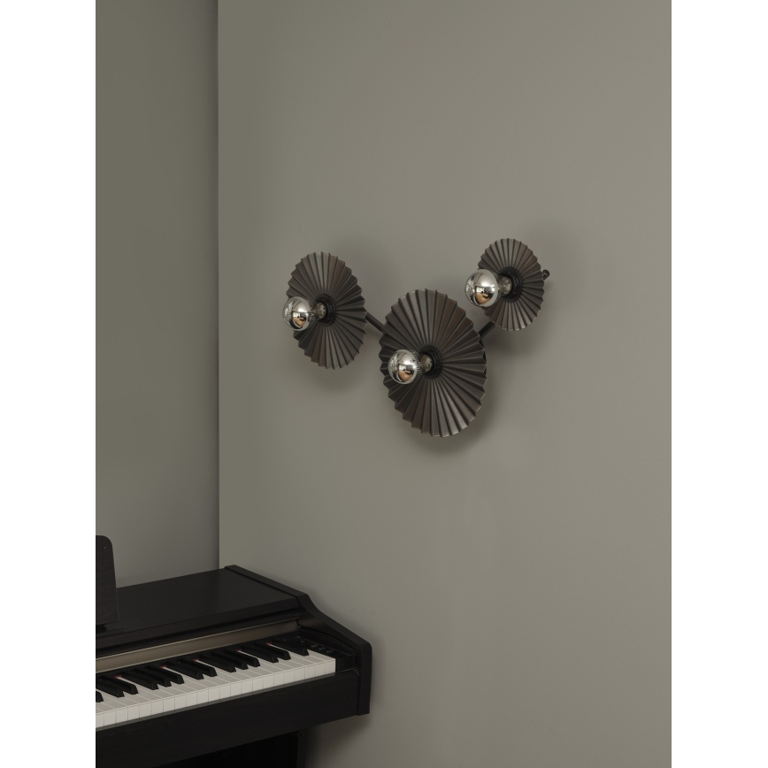 Osram - Sienas gaismeklis PLISSEE 3xE27/15W/230V antracīts