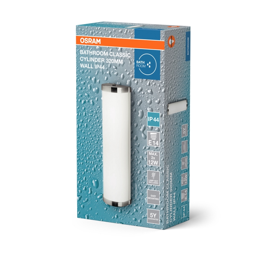 Osram - Vannas istabas sienas gaismeklis BATHROOM CLASSIC 2xE14/12W/230V IP44 glancēts hroms