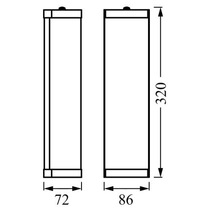 Osram - Vannas istabas sienas gaismeklis BATHROOM CLASSIC 2xE14/12W/230V IP44 glancēts hroms