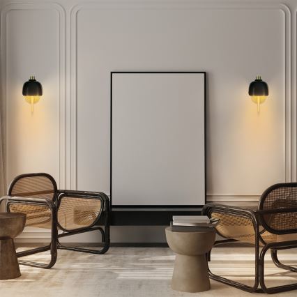 Osram - Sienas lampa DECOR COROLLE 1xG9/20W/230V melna/zelta