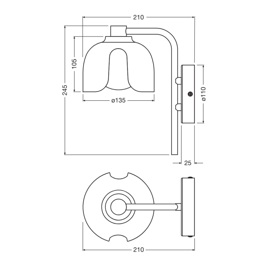 Osram - Sienas lampa DECOR COROLLE 1xG9/20W/230V sarkana