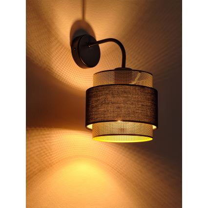 Osram - Sienas lampa DECOR HORNET 1xE27/10W/230V melna/zelta