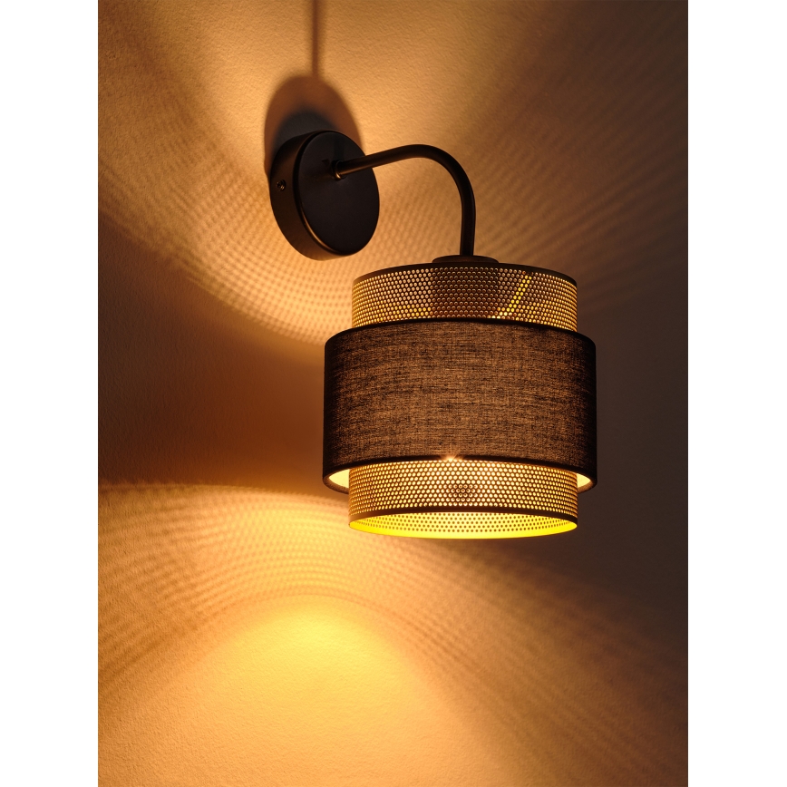 Osram - Sienas lampa DECOR HORNET 1xE27/10W/230V melna/zelta