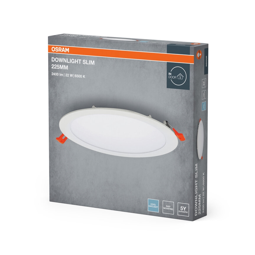 Osram - SLIM iebūvējamais griestu gaismeklis LED/22W/230V 6500K
