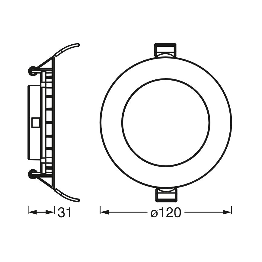 Osram - SLIM iebūvējams LED gaismeklis 8W/230V 6500K Ø12 cm