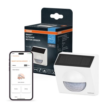 Osram SMART+ āra saules kustību sensors, 3,7 V, balts, IP65, Wi‑Fi, 800 mAh