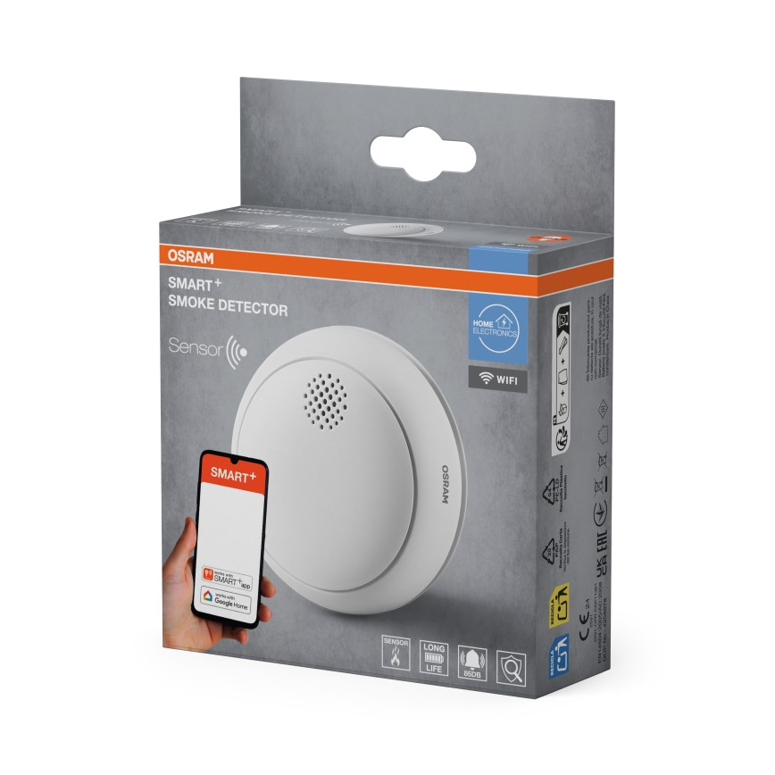 Osram - SMART+ dūmu detektors 3V Wi-Fi 1400 mAh