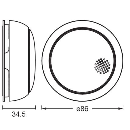 Osram - SMART+ dūmu detektors 3V Wi-Fi 1400 mAh