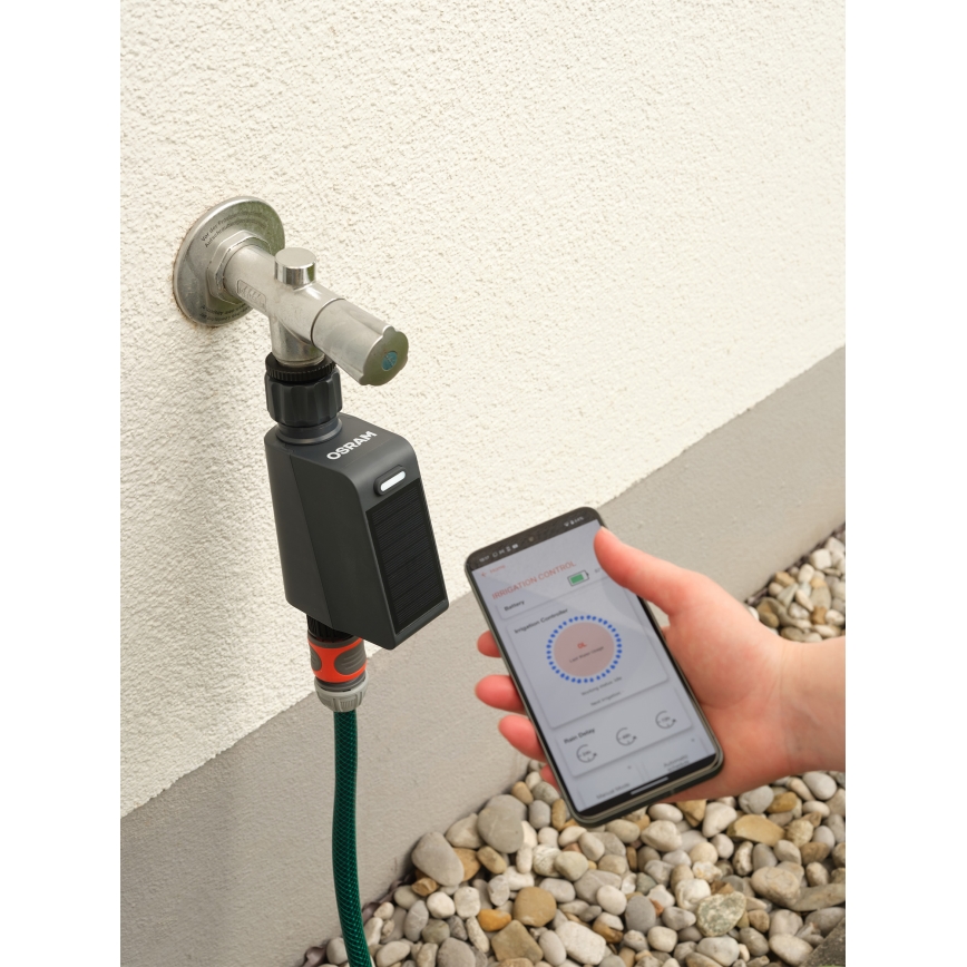 Osram - SMART+ laistīšanas vārsts ar saules paneli, IP55, Wi‑Fi