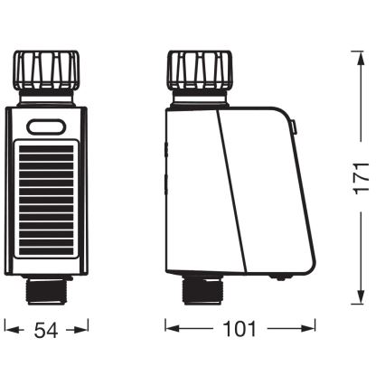 Osram - SMART+ laistīšanas vārsts ar saules paneli, IP55, Wi‑Fi