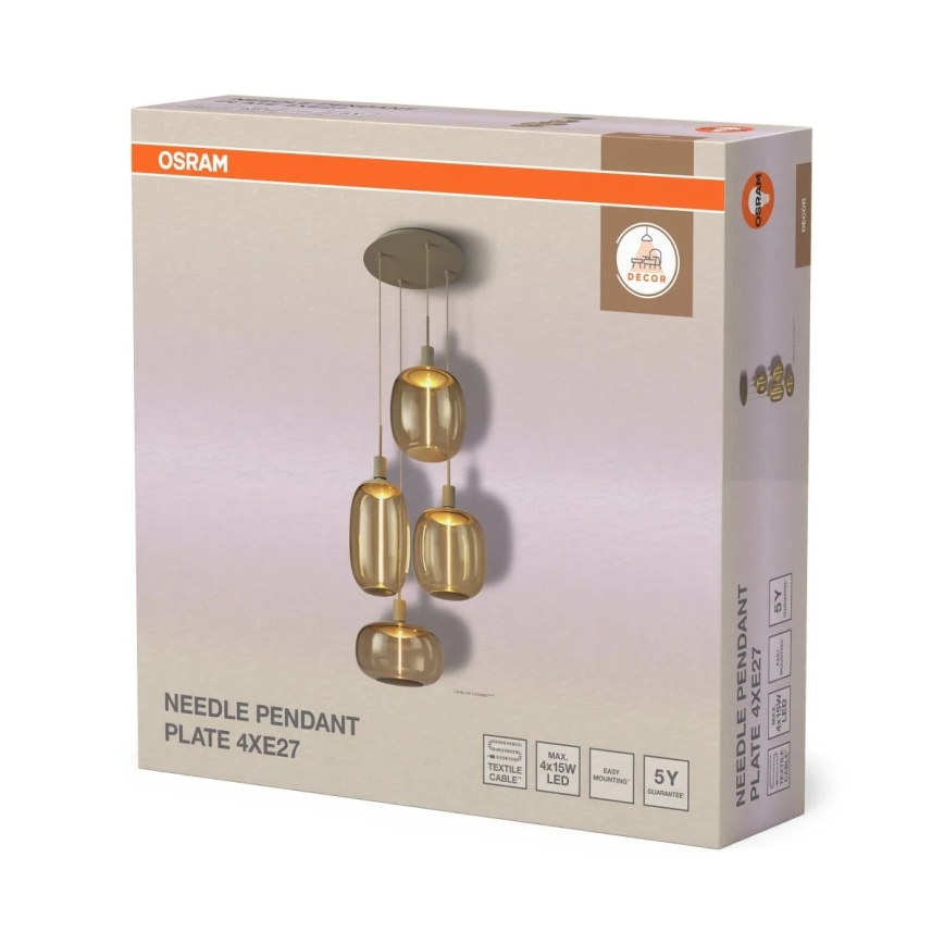 Osram - Strāvas kabelis NEEDLE PENDANT 4xE27/25W/230V bēšs